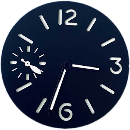34.5mm Watch Dial with Hands Green Luminous Dials for ETA 6497 ST3600 Movements