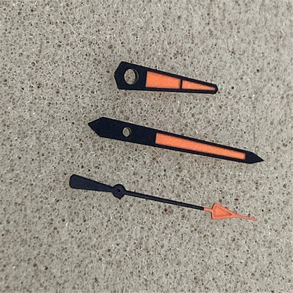 Black Orange/White Watch Hands with Luminous for NH35 NH36 Movement Replacement