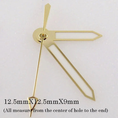 Green luminous watch hands set, compatible with NH35 NH36 7s36 7s25 7s35 6r15 movements.