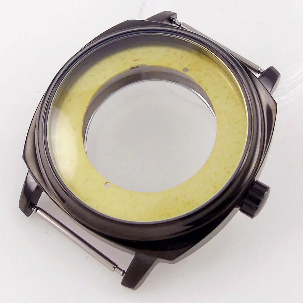 42mm Square Polished Watch Case For NH35 NH36 8215 821A ETA 2836 Mingzhu 2813