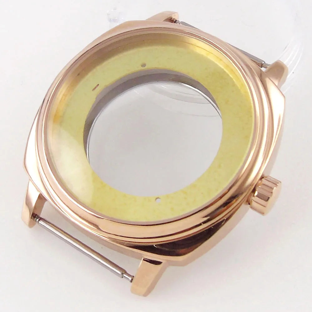 42mm Square Polished Watch Case For NH35 NH36 8215 821A ETA 2836 Mingzhu 2813