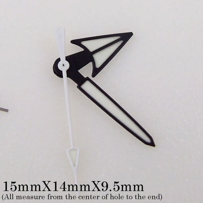 Green luminous watch hands set, compatible with NH35 NH36 7s36 7s25 7s35 6r15 movements.