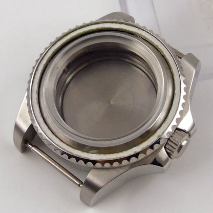 41mm Blue Bezel 316L Steel Watch Case Fit ETA 2836 2824 Miyota 8215 821A