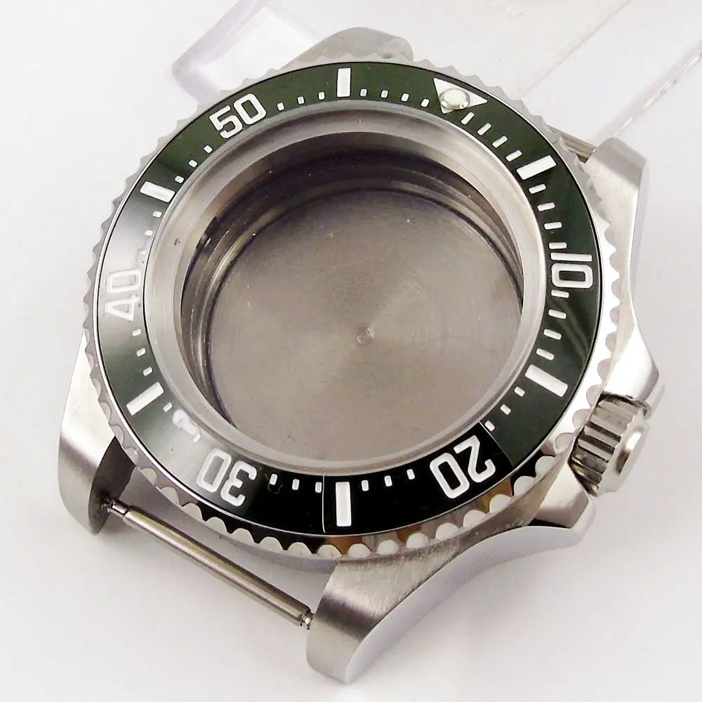 41mm Blue Bezel 316L Steel Watch Case Fit ETA 2836 2824 Miyota 8215 821A