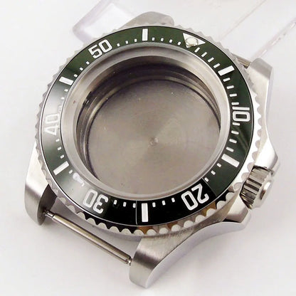 41mm Blue Bezel 316L Steel Watch Case Fit ETA 2836 2824 Miyota 8215 821A