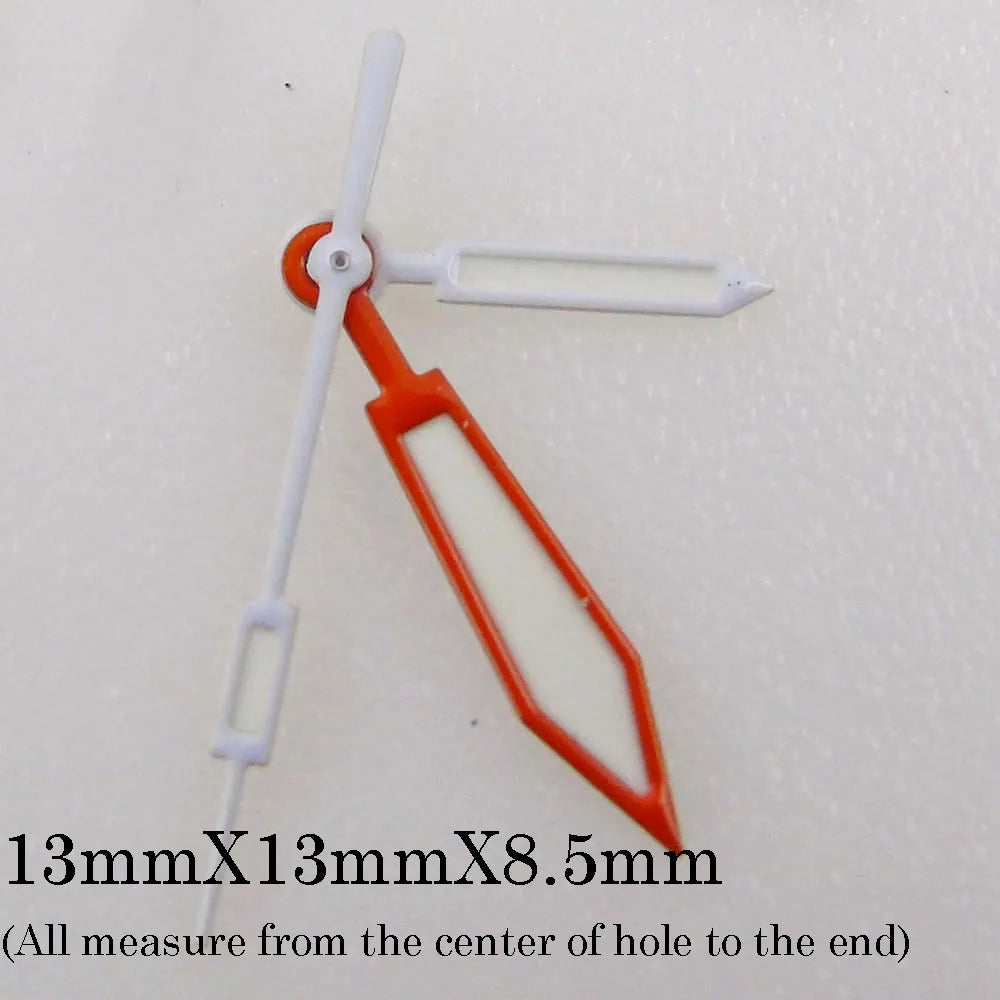Green Luminous Watch Hands Set Fit NH35 NH36 7s36 7s25 7s35 6r15 4r15 4r35 4r36 Movement Wristwatch Accessories