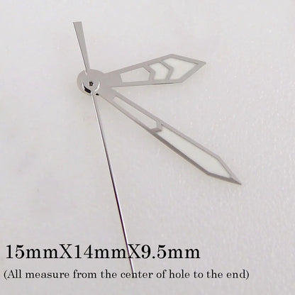 Green luminous watch hands set, compatible with NH35 NH36 7s36 7s25 7s35 6r15 movements.