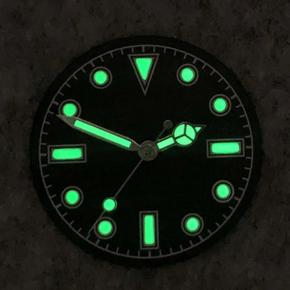 28.5mm Green Luminous Watch Dial + Watch Hands for NH35 NH36 Movement Modified