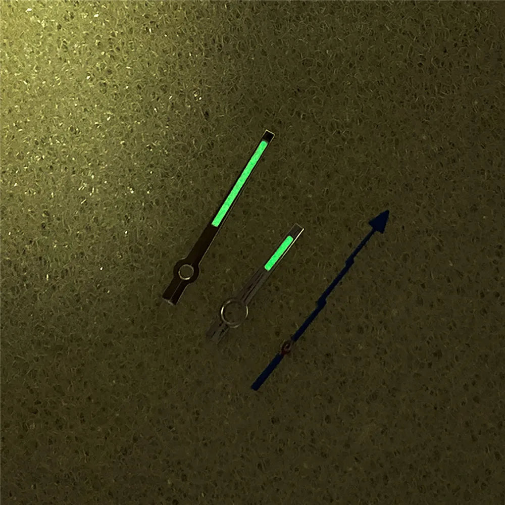 Watch Hands Pointers with Green Luminous  for NH35/NH36 Movement Watch Modified