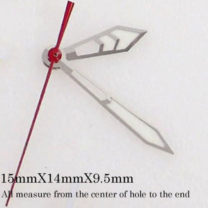 Green luminous watch hands set, compatible with NH35 NH36 7s36 7s25 7s35 6r15 movements.