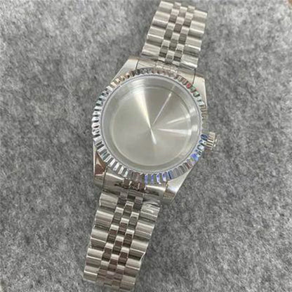 Watch Case + Strap 39mm Stainless Steel Shell for NH35/36 Watch Cover Watchband