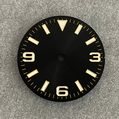 28.5MM Watch Dial + Watch Hands Green Luminous Dials for NH35/36/4R/7S Movement