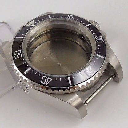 41mm Blue Bezel 316L Steel Watch Case Fit ETA 2836 2824 Miyota 8215 821A