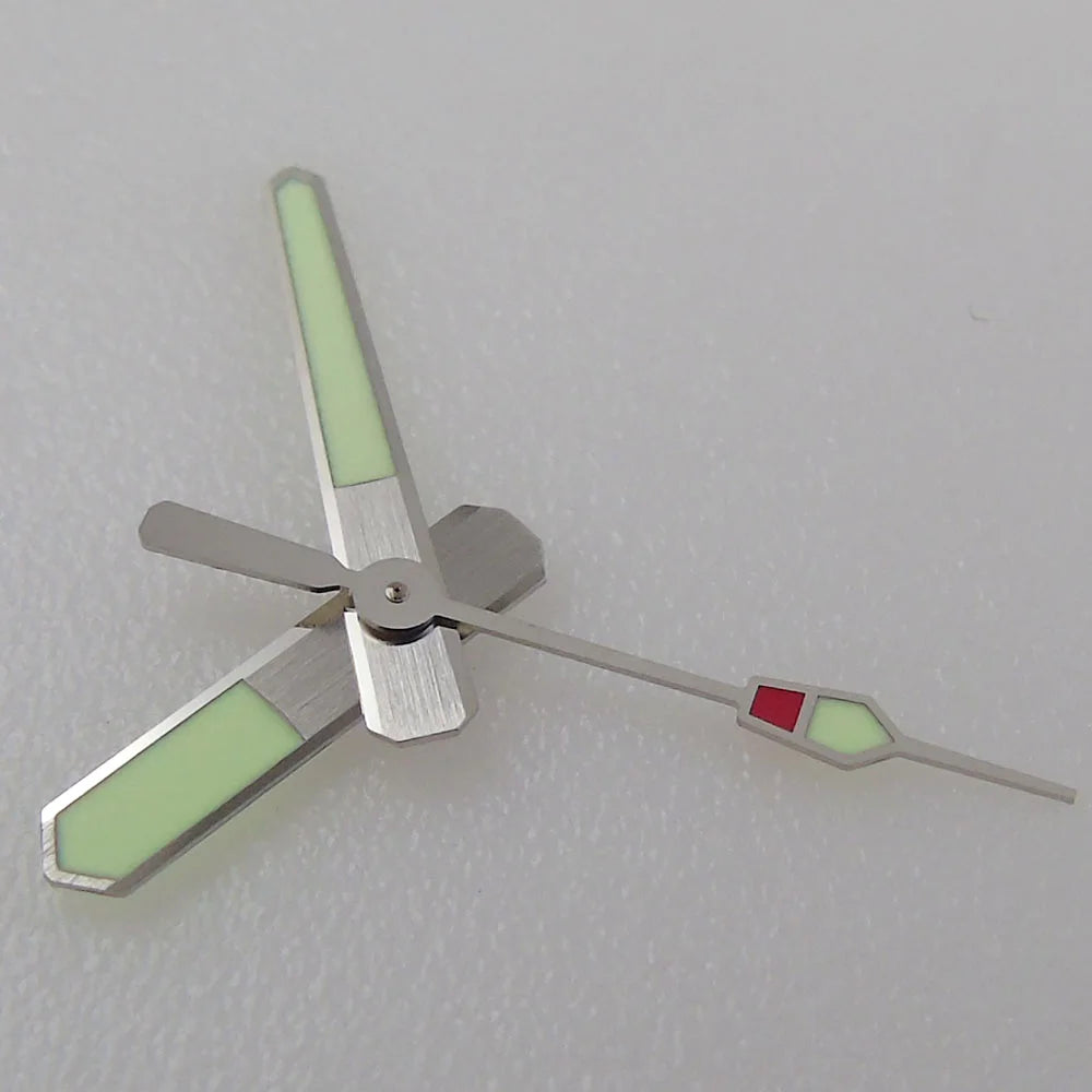 12mm Silver Trim Super C3 luminous watch hands, perfect for NH35 NH36 SKX007/009/017 models.
