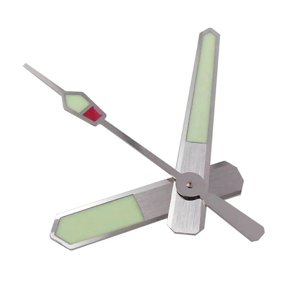 12mm Silver Trim Super C3 luminous watch hands, perfect for NH35 NH36 SKX007/009/017 models.