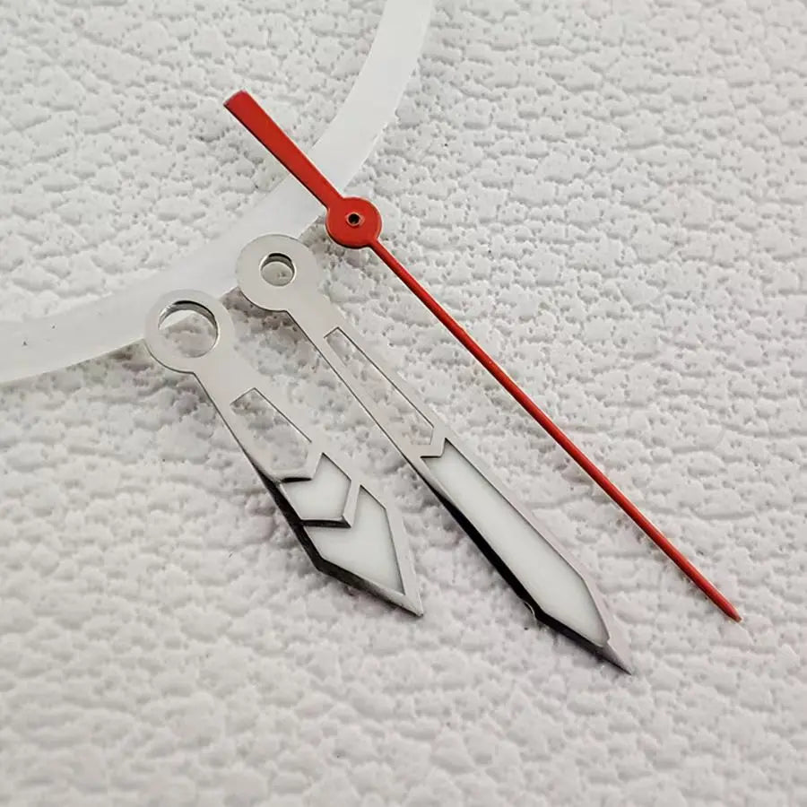 Aiguilles de seconde montre C3 15 mm, vert luminescent, rouge, compatible avec les mouvements NH35 NH36 4R