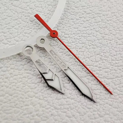 Aiguilles de seconde montre C3 15 mm, vert luminescent, rouge, compatible avec les mouvements NH35 NH36 4R