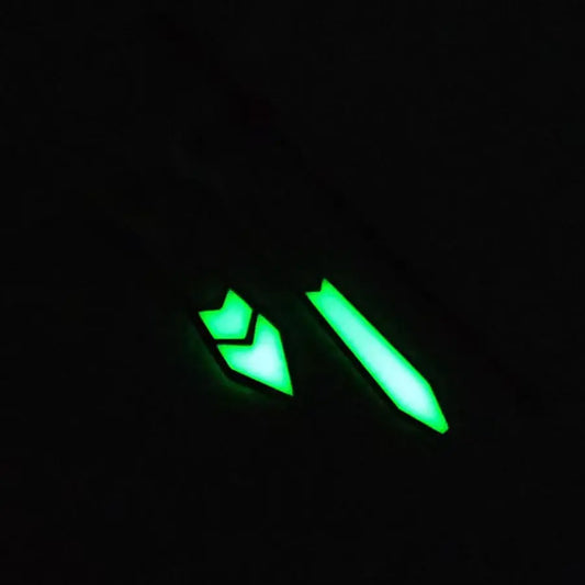 15mm C3 Strong Green Lume Silver Second Watch Hands Suitable NH35 NH36 4R Movement