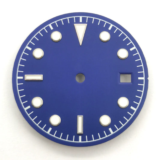 30.5mm Blue+White Green Lume Watch Dial For ETA2836 2824 Miyota 8205 8215