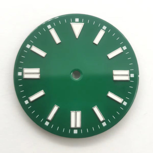 28.5mm Blue Lume Green Watch Dial For ETA2836 2824 Miyota 8205 8215