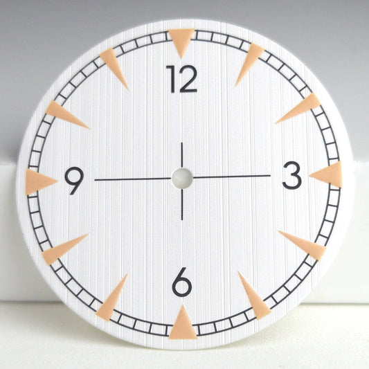 White 33.5mm Cross Pattern Watch Dial For Miyota 8215 Movement