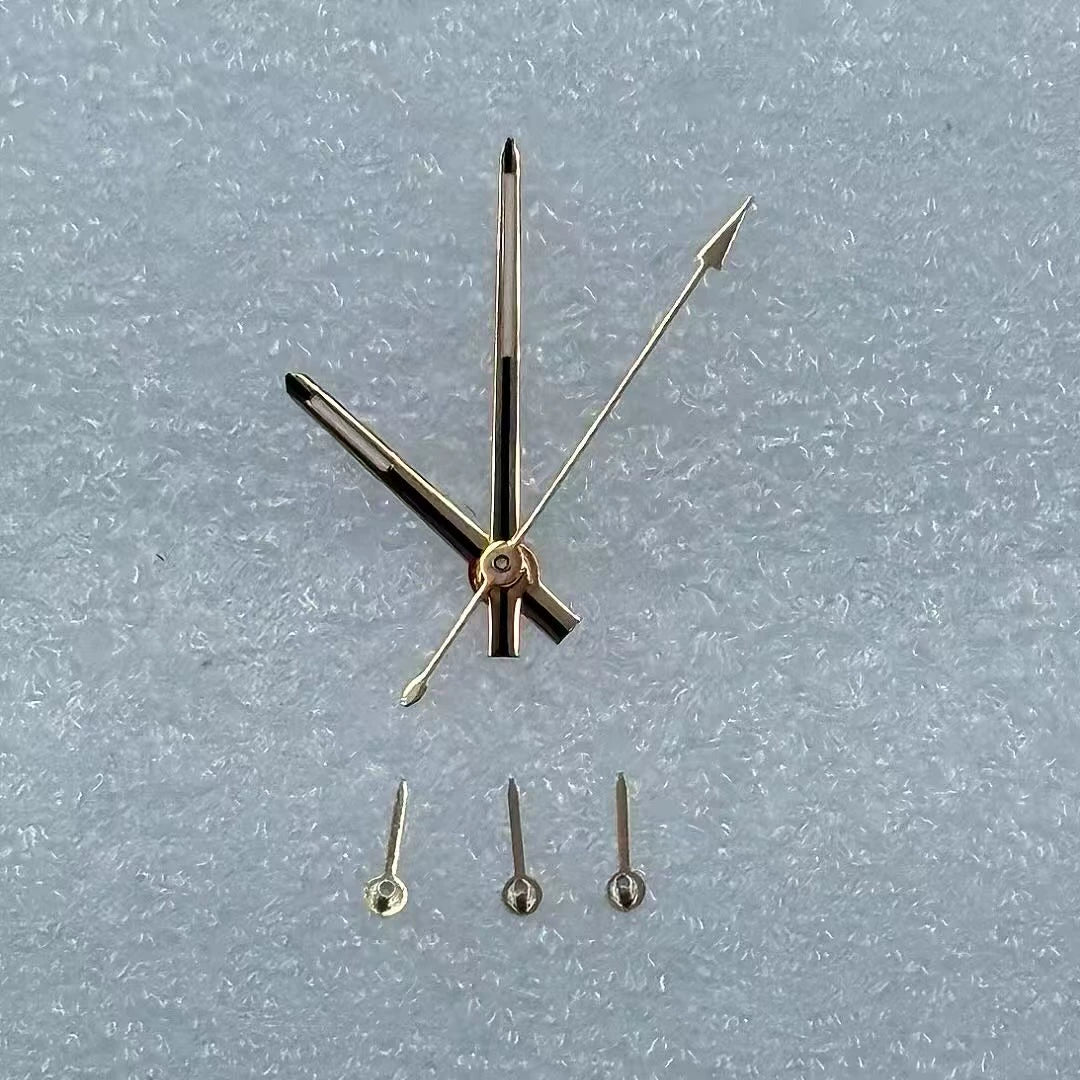 Rose Golden Trim Green Luminous 6 Hands watch hands for VK63 movement, precision design