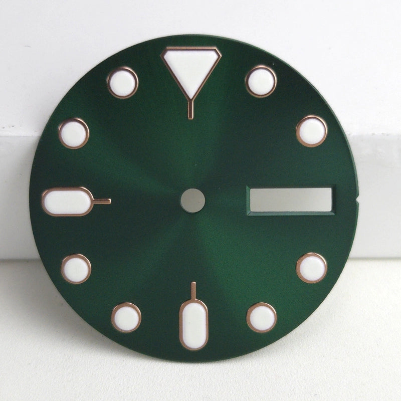 28.5mm Green Lume Dark Green Watch Dial Fit For NH36 Movement No Logo