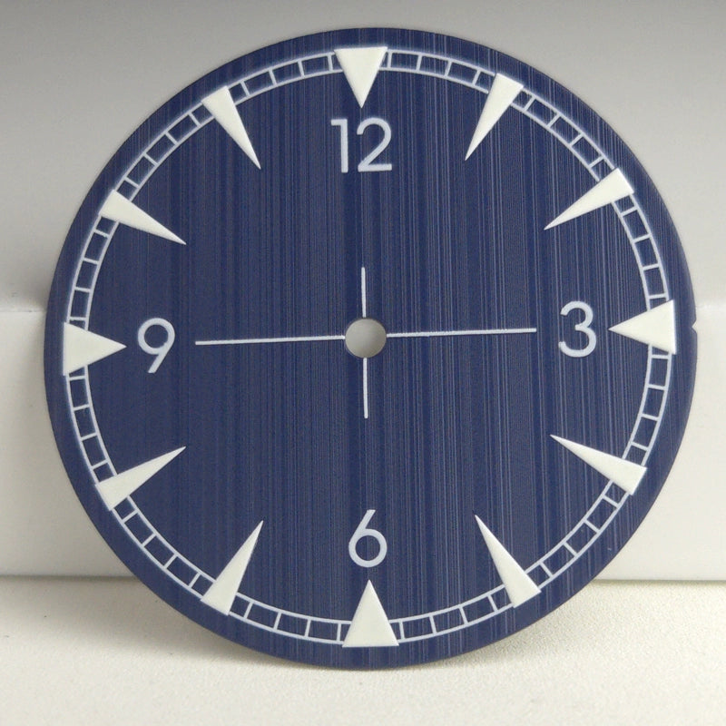 Blue 33.5mm Cross Pattern Watch Dial For Miyota 8215 Movement