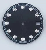 Silver Nail Black 28.5mm Watch Dial Fit For NH36 Movement No Logo