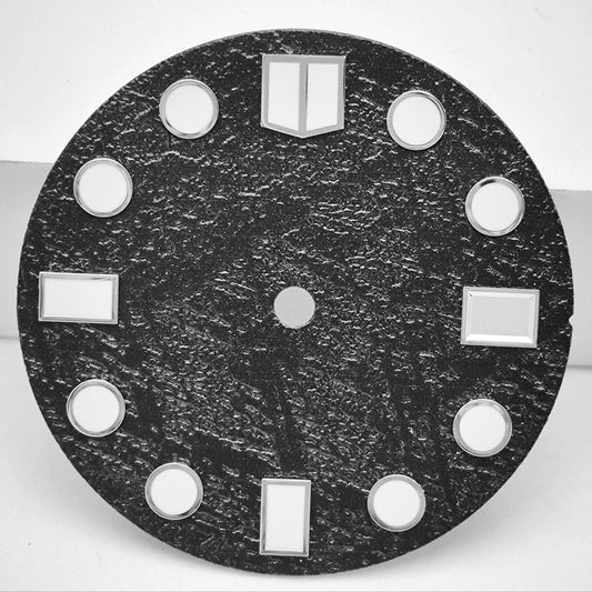 Black 28.5mm Meteorite Design Modified Watch Dial For NH35 Movement