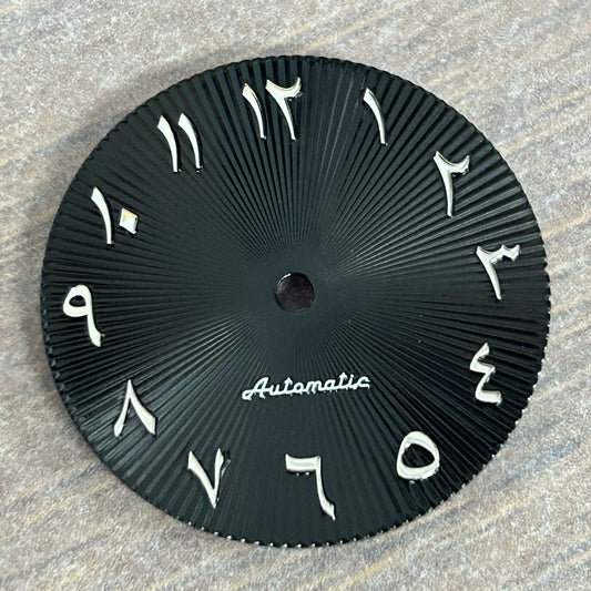 Black 29mm No Logo Watch Dial For ETA2824 2836 Movement No Lume