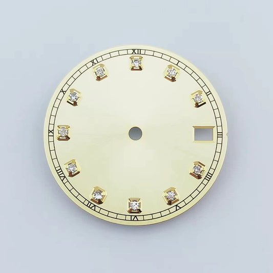 Golden Nail Golden 28.5mm Watch Dial Fit For NH36 Movement No Logo
