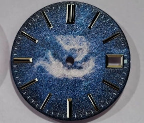 Dark Blue Universe Theme 28.5mm Watch Dial For NH35 Movement No Lume Date At 3