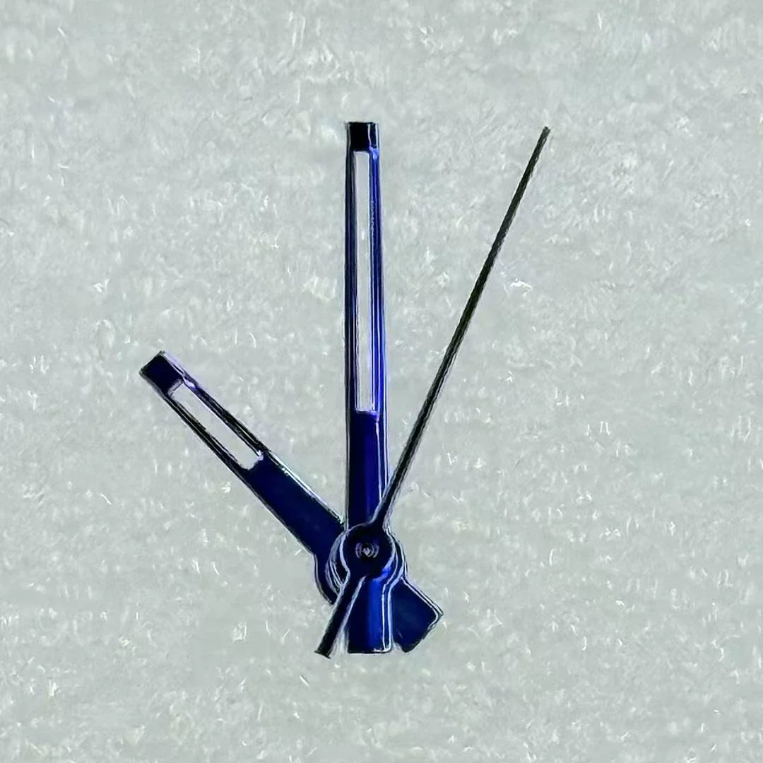 Datejust Dark Blue Trim hollow watch hands, compatible with NH35/36 movement, stylish upgrade.