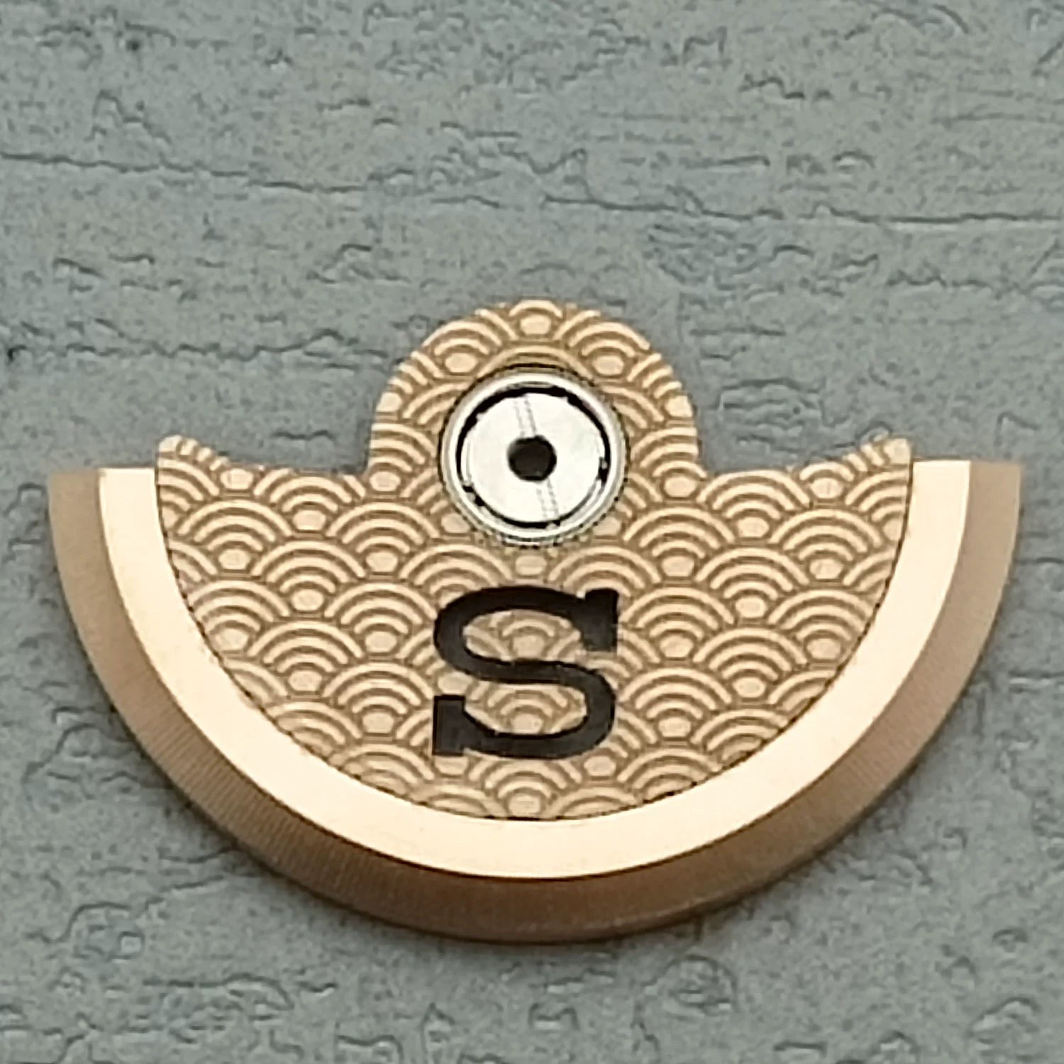 Golden Wave S font carved rotor oscillating weight for NH34 NH35 NH36 NH38 movements, watch accessory.