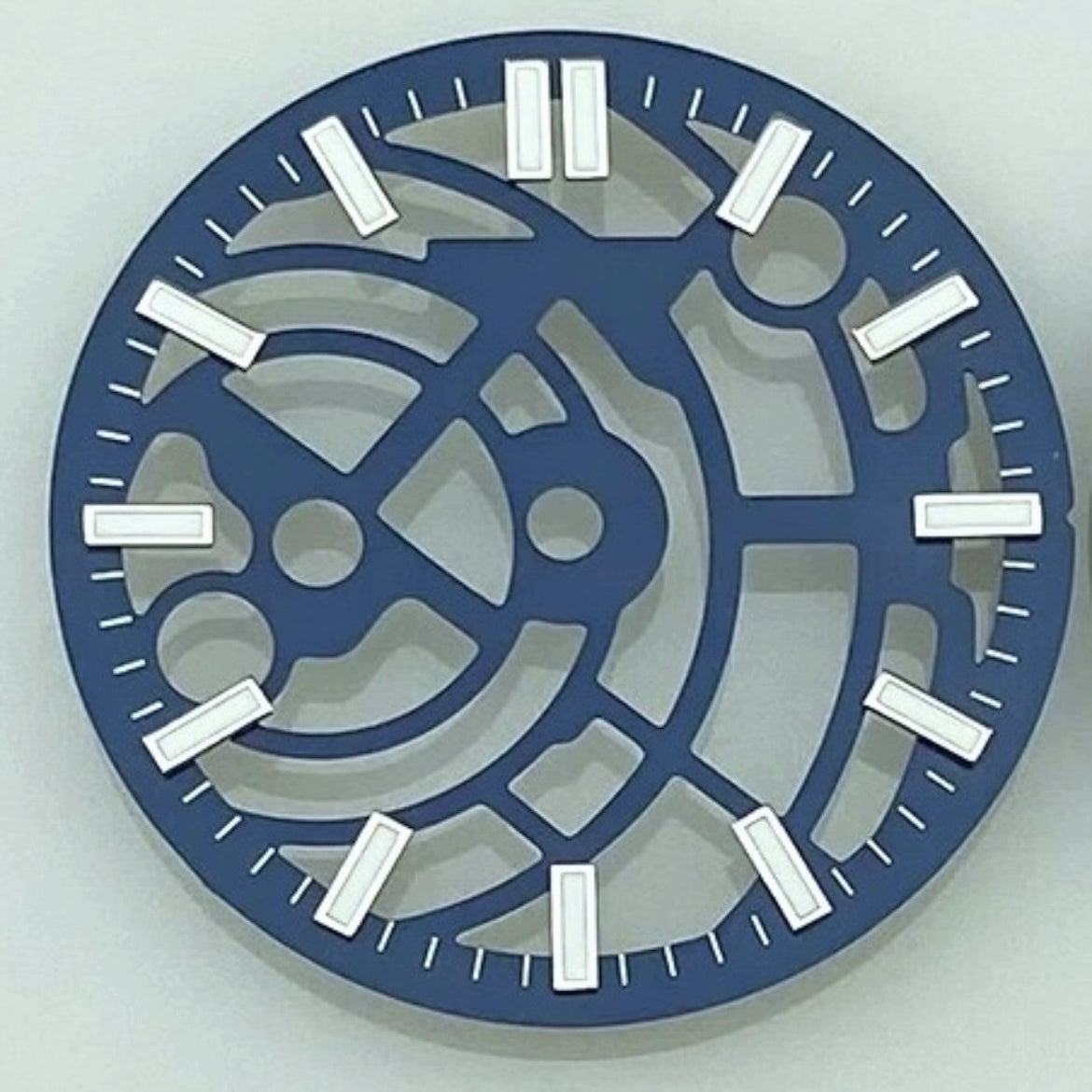 28.5mm Blue Hollow Watch Dial For NH35 NH36 Nh70 Nh72 Movement Blue Lume