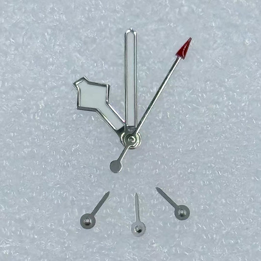 Silver trim green luminous six hands for VK63 watch movement, enhancing visibility and style