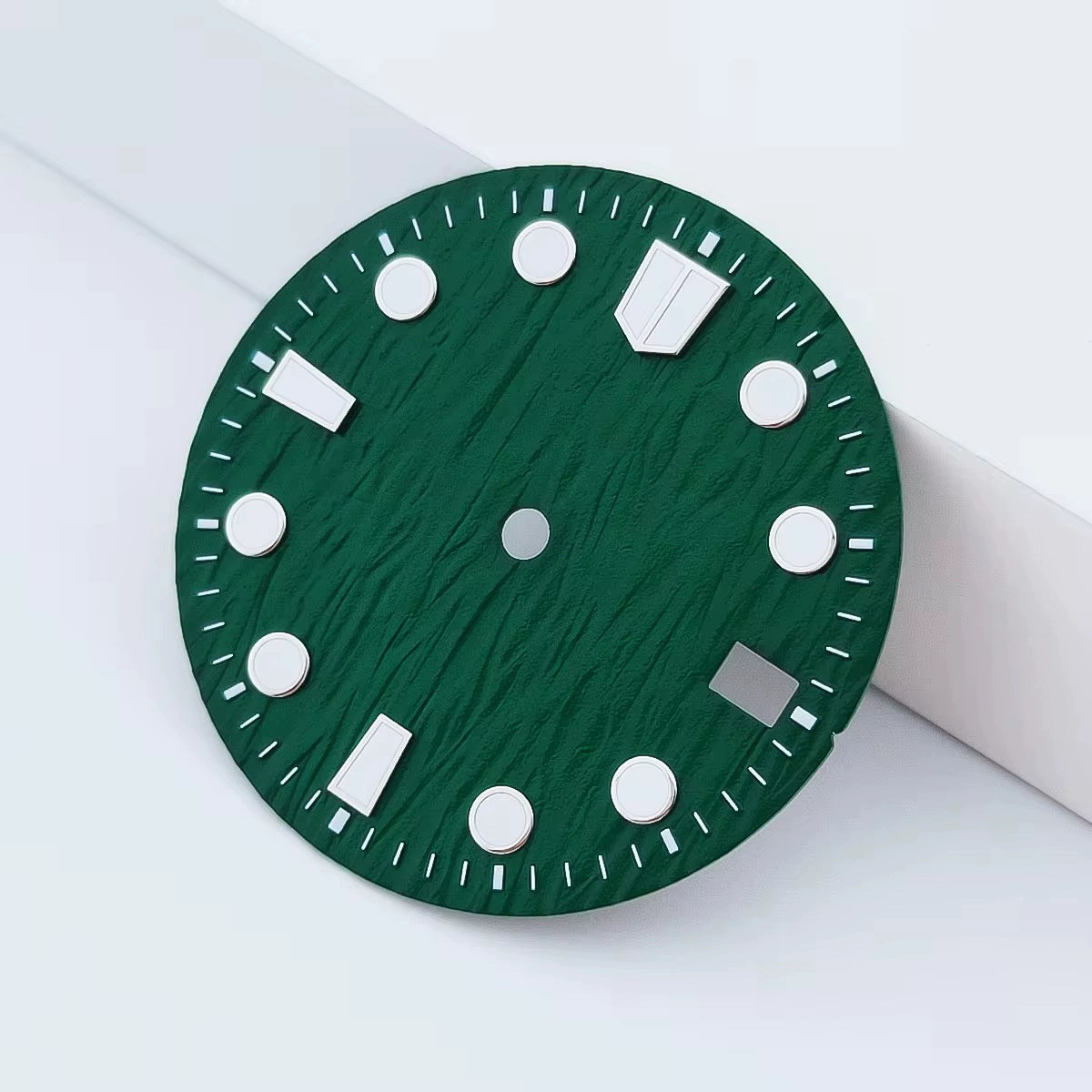 Green Tree Grain 28.5mm No Logo Watch Dial For NH35 Movement Green Lume