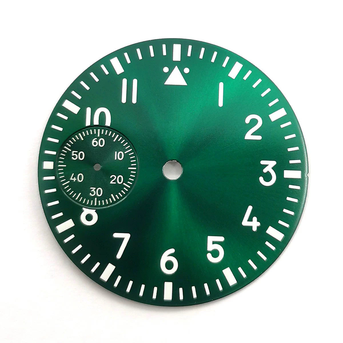 Green 37mm No Logo Watch Dial For Eta6497 St3600 Movement Green Lume