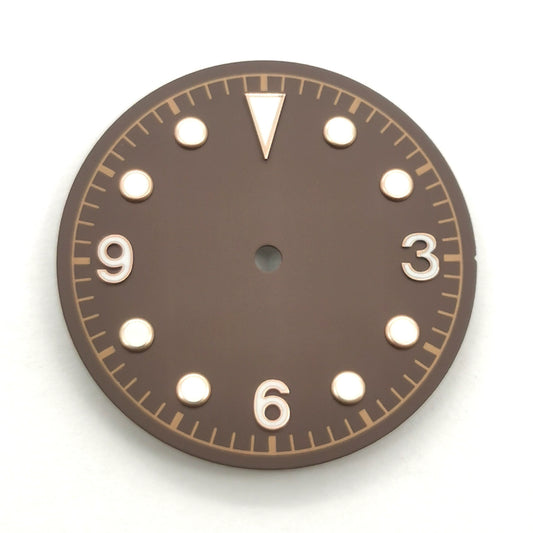 30.5mm Brown Green Lume Watch Dial For ETA2836 2824 Miyota 8205 8215