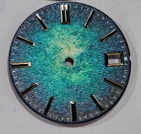 Green Universe Theme 28.5mm Watch Dial For NH35 Movement No Lume Date At 3