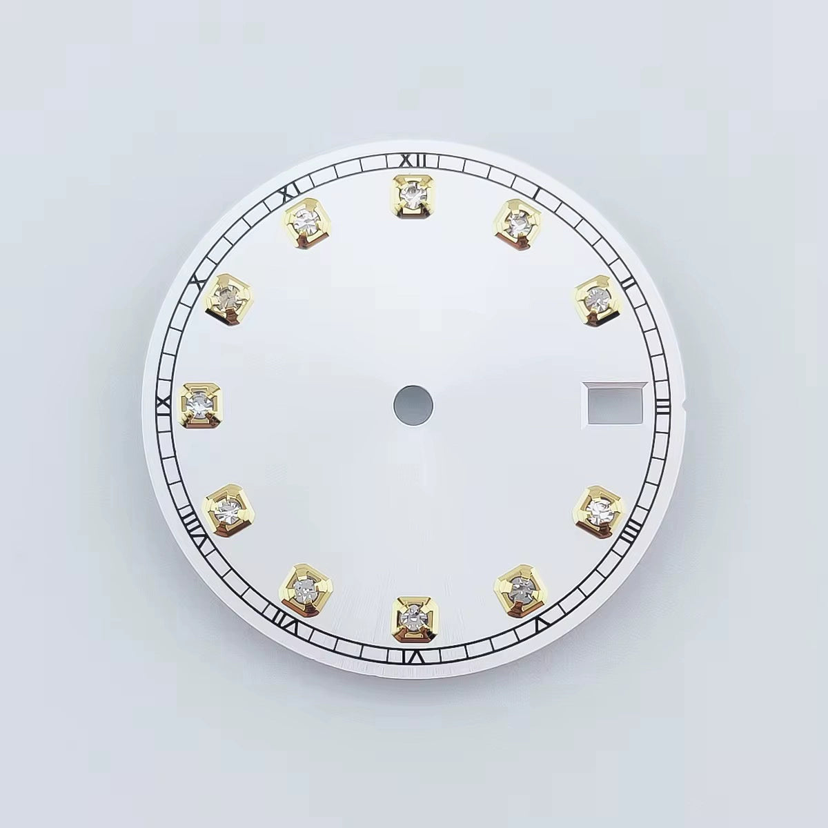 Golden Nail White 28.5mm Watch Dial Fit For NH36 Movement No Logo