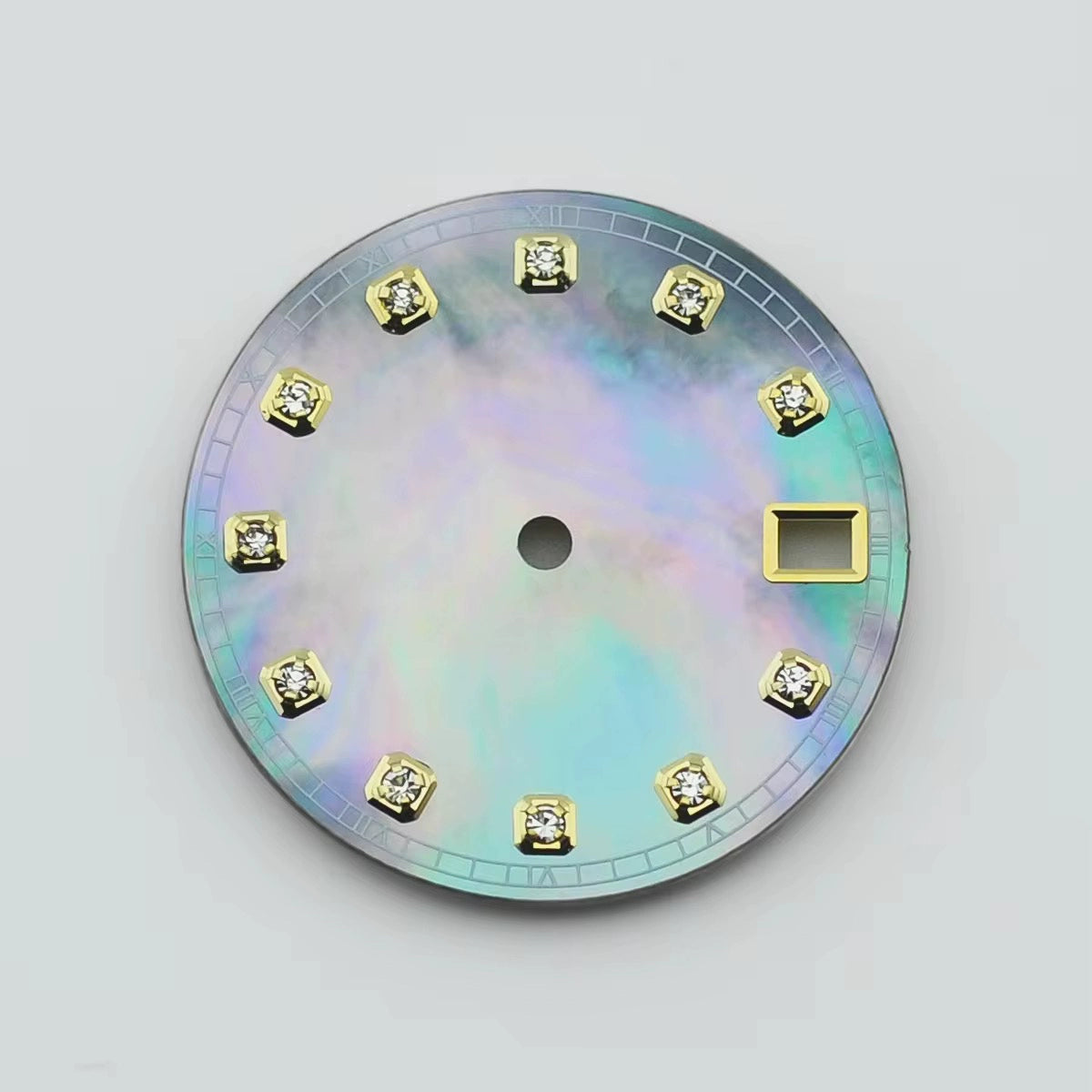 Golden Nail 28.5mm Iridescent Shell Watch Dial For NH35 NH36 Movement No Logo