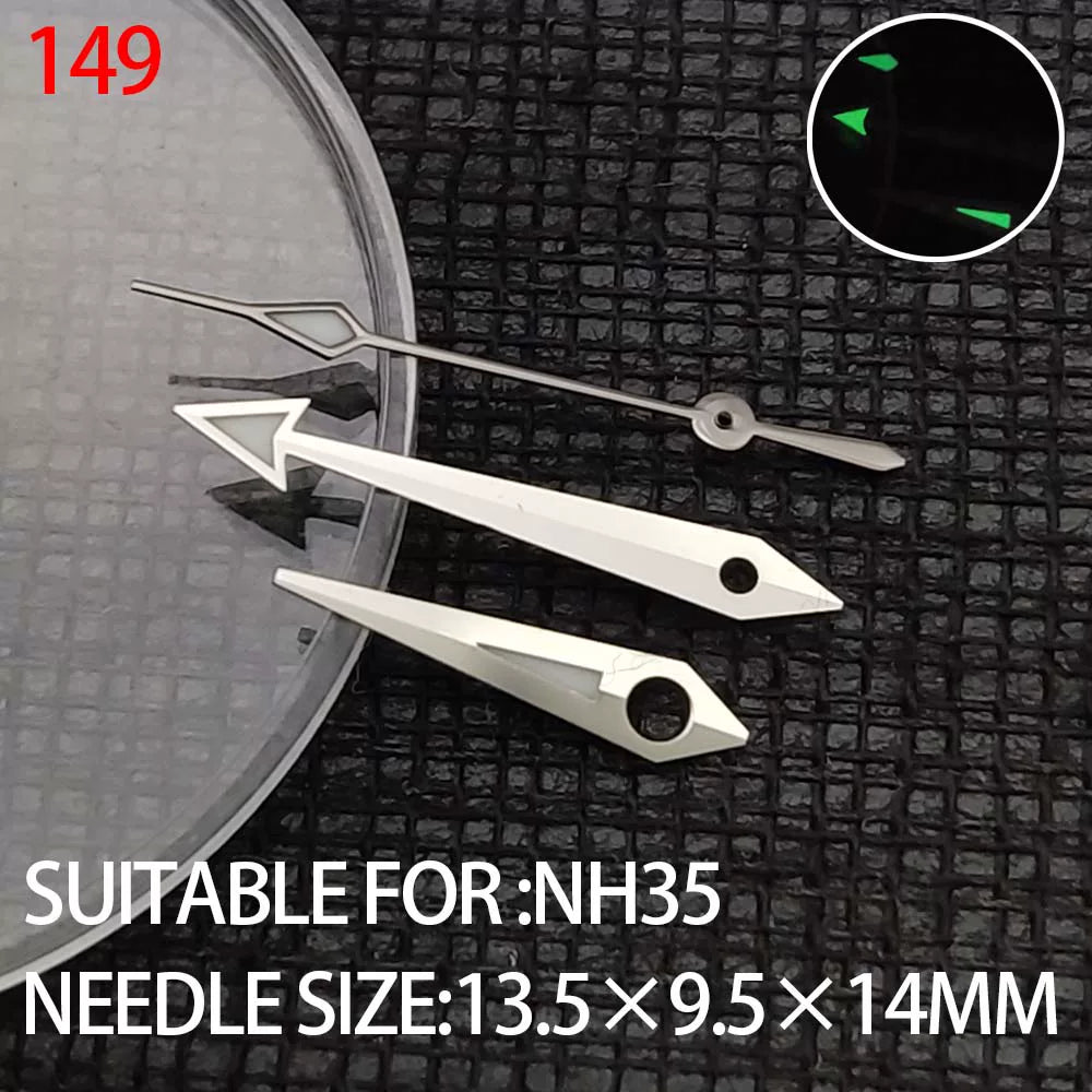 14mm grey second hand with silver trim, compatible with NH35 NH36 watch movements, precision fit accessory.