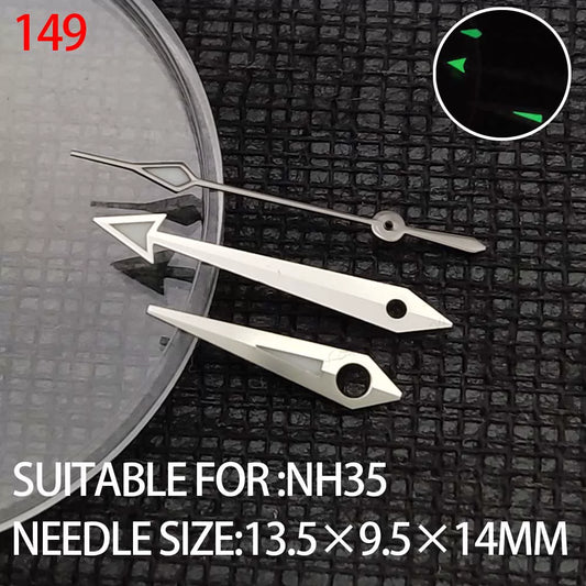 14mm grey second hand with silver trim, compatible with NH35 NH36 watch movements, precision fit accessory.