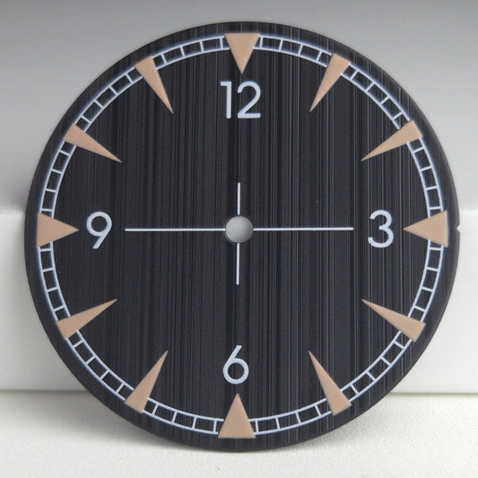 Black 33.5mm Cross Pattern Watch Dial For Miyota 8215 Movement