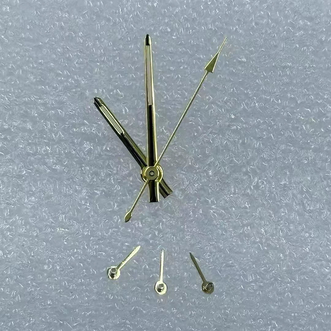 Golden trim green luminous 6 hands set, for VK63 watch movement upgrade