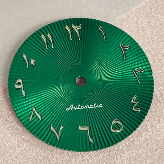 Green 29mm No Logo Watch Dial For ETA2824 2836 Movement No Lume