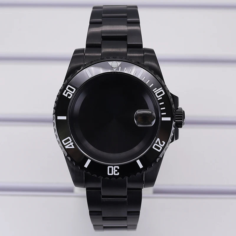 40mm Watch Case PVD Strap Sapphire For NH35 NH36 NH34 ETA 2824 8215 GMT SUB