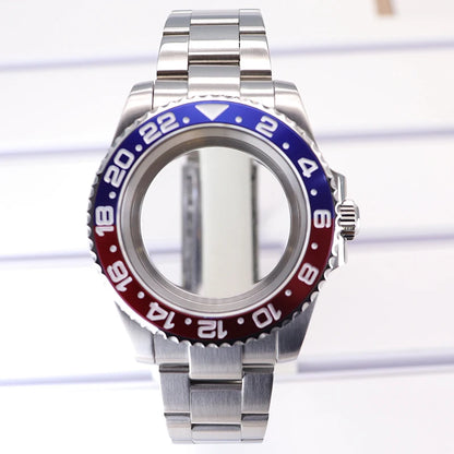 Silver 40mm Diver Case Sapphire  For NH35 NH36 NH34 NH38 Miyota 8215 Eta 2824